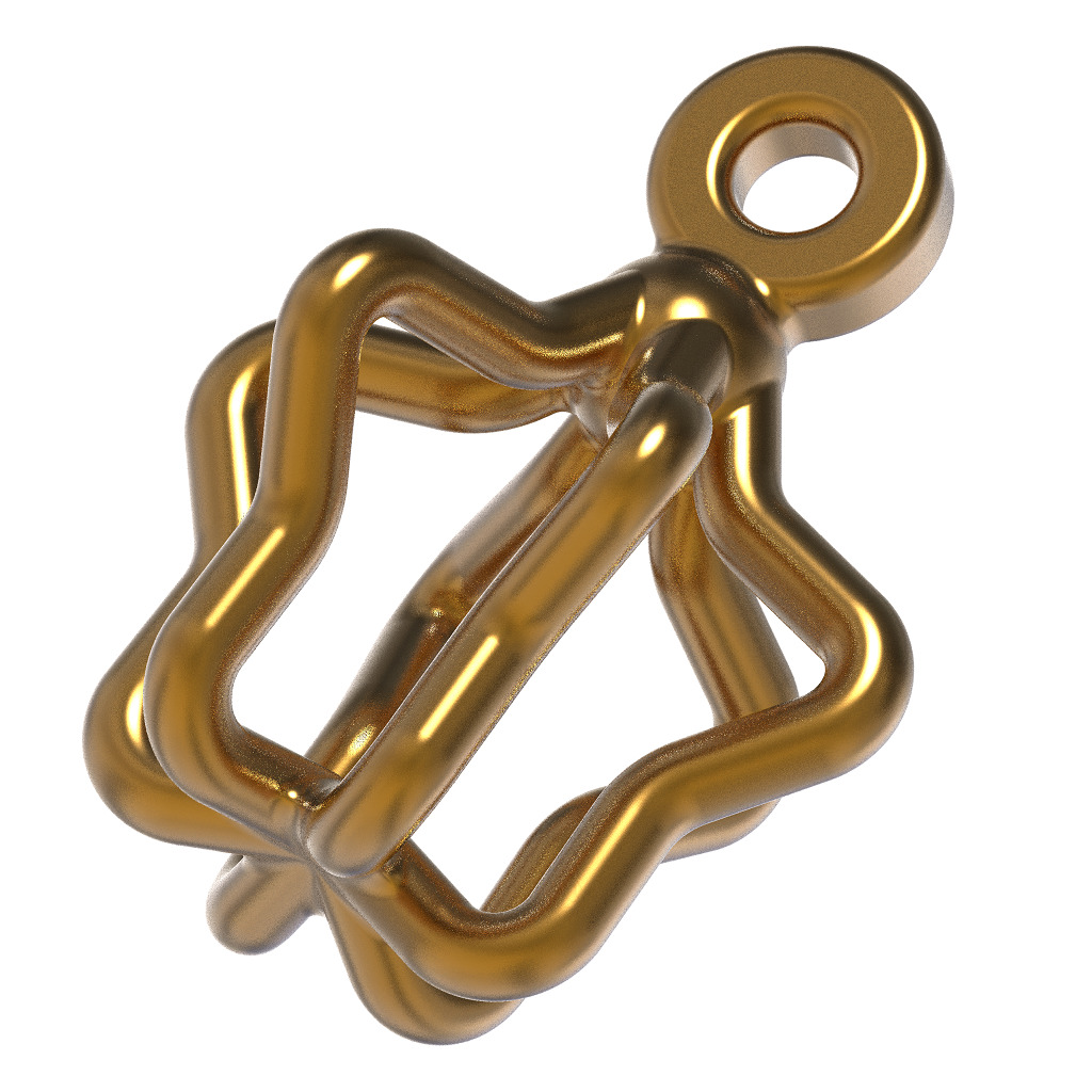 Exquisite Star Earring 3D print model_2