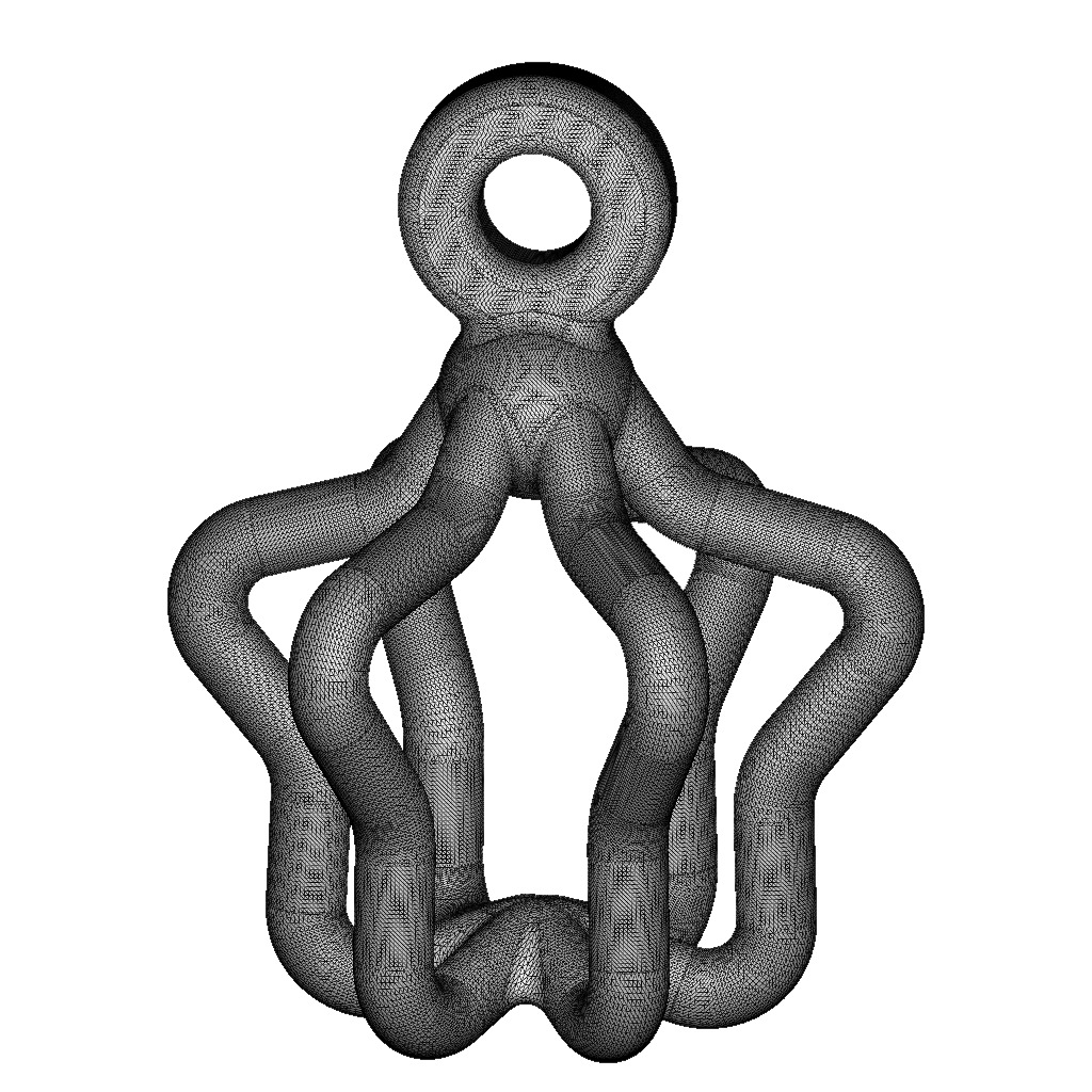 Exquisite Star Earring 3D print model_4