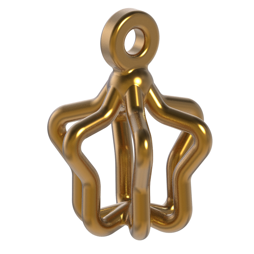 Exquisite Star Earring 3D print model_1