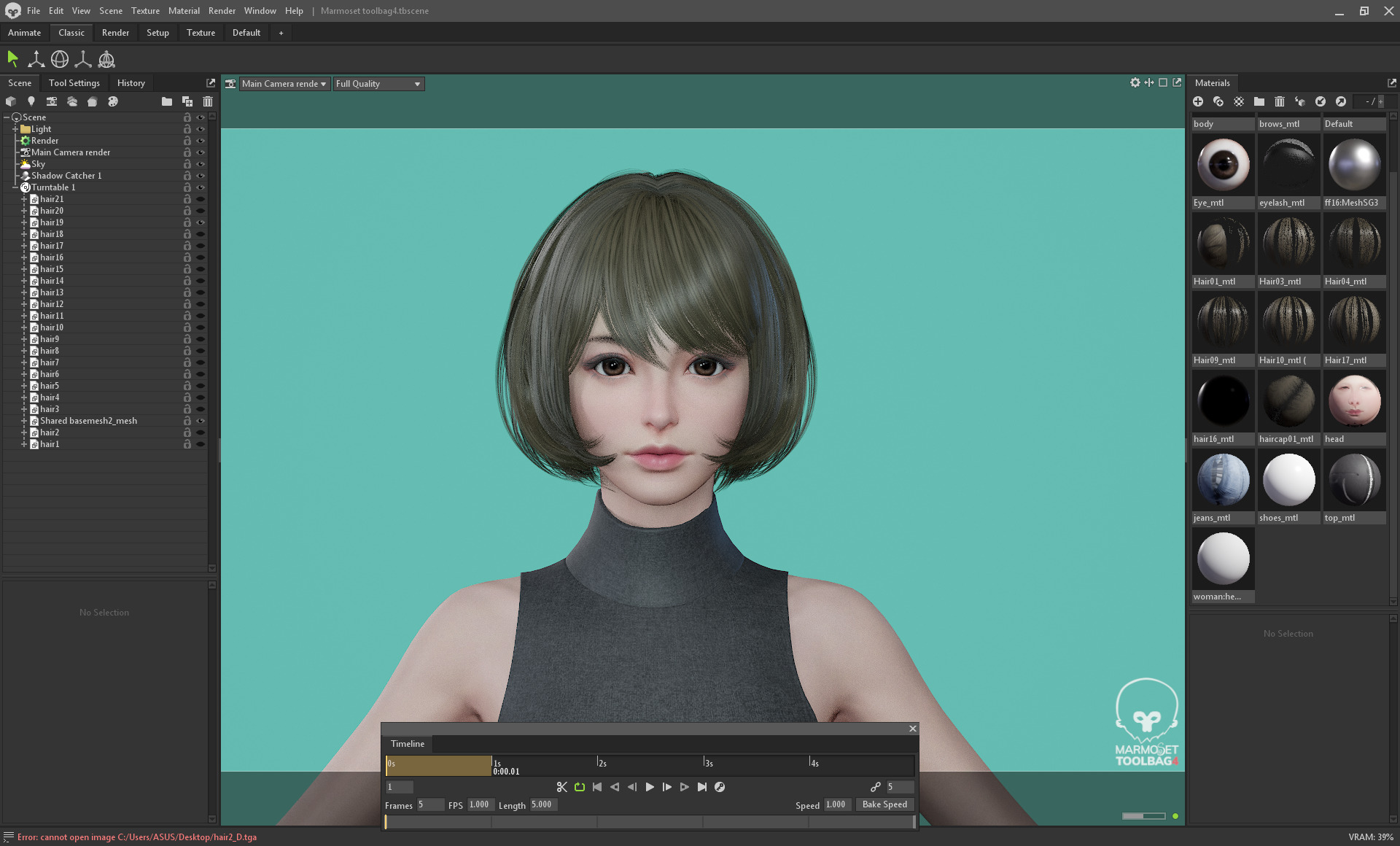 21 Real-time Women Hairstyles collection 11 Low-poly 3D model_2