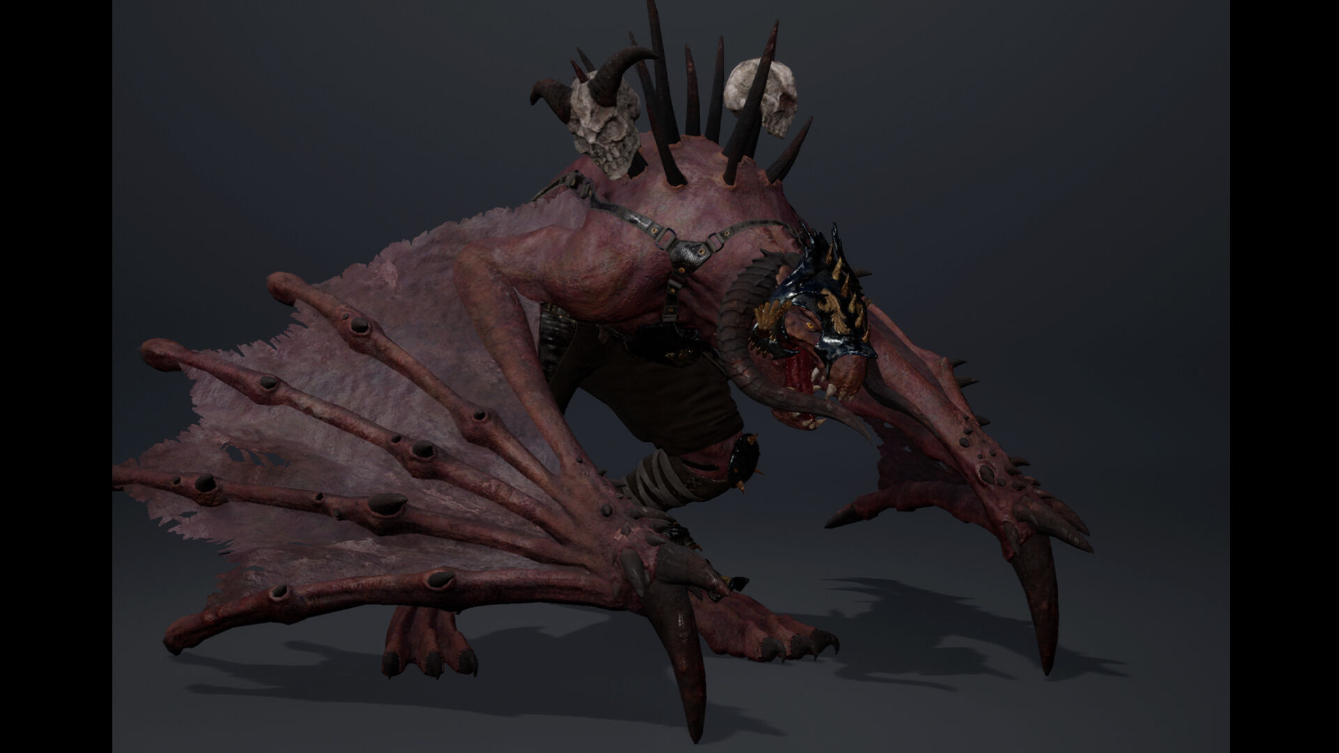 Ghost Spearman Wing2 Low-poly 3D model_8