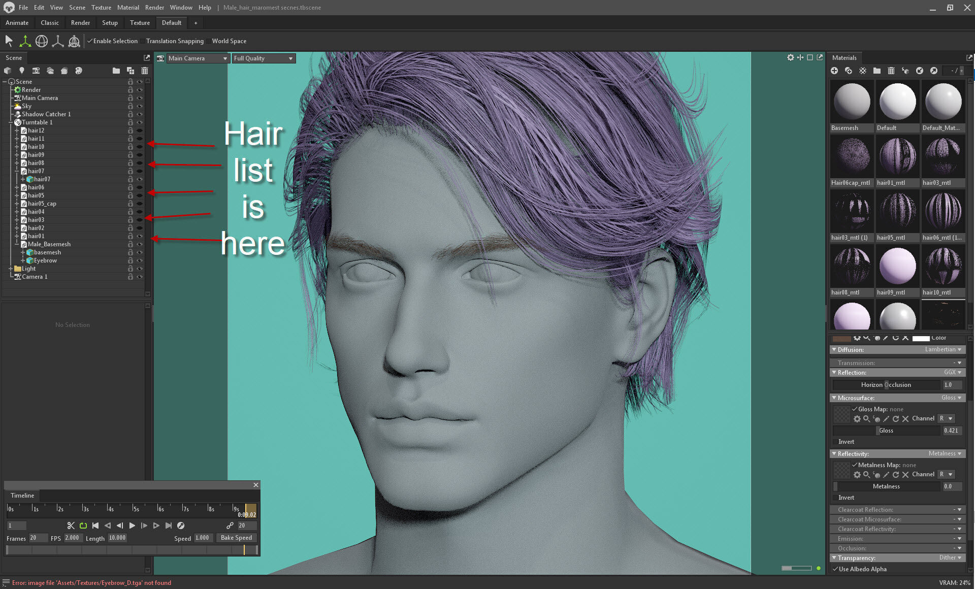 12 Real-time man Hairstyles collection 02 Low-poly 3D model_15