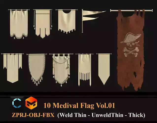 10 Medieval Flags 