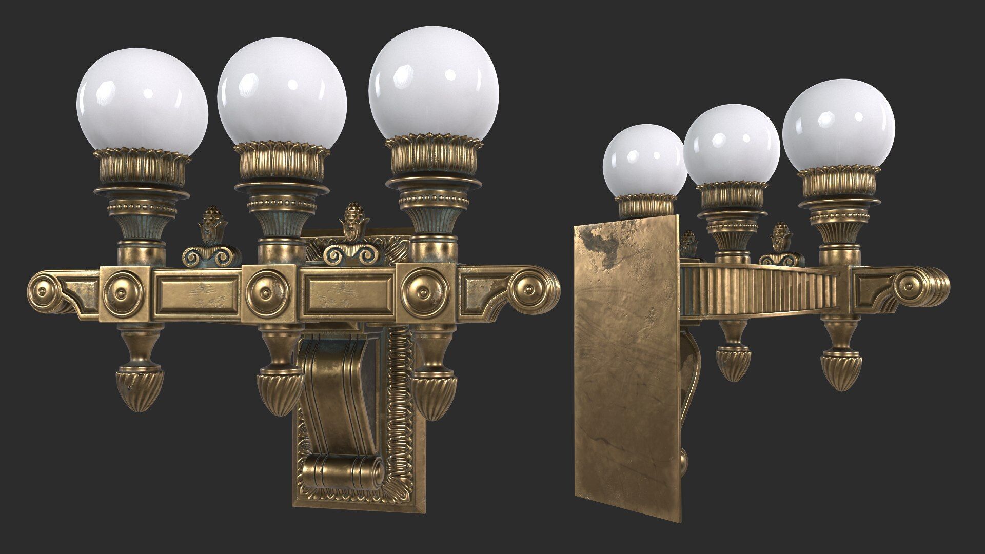 Wall Street Light 3D model_2