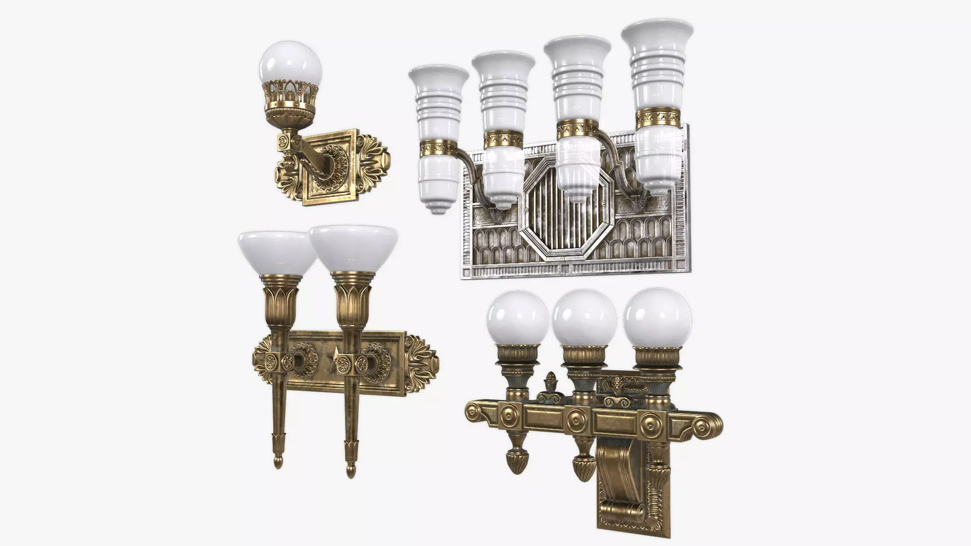 Wall Street Light 3D model_0
