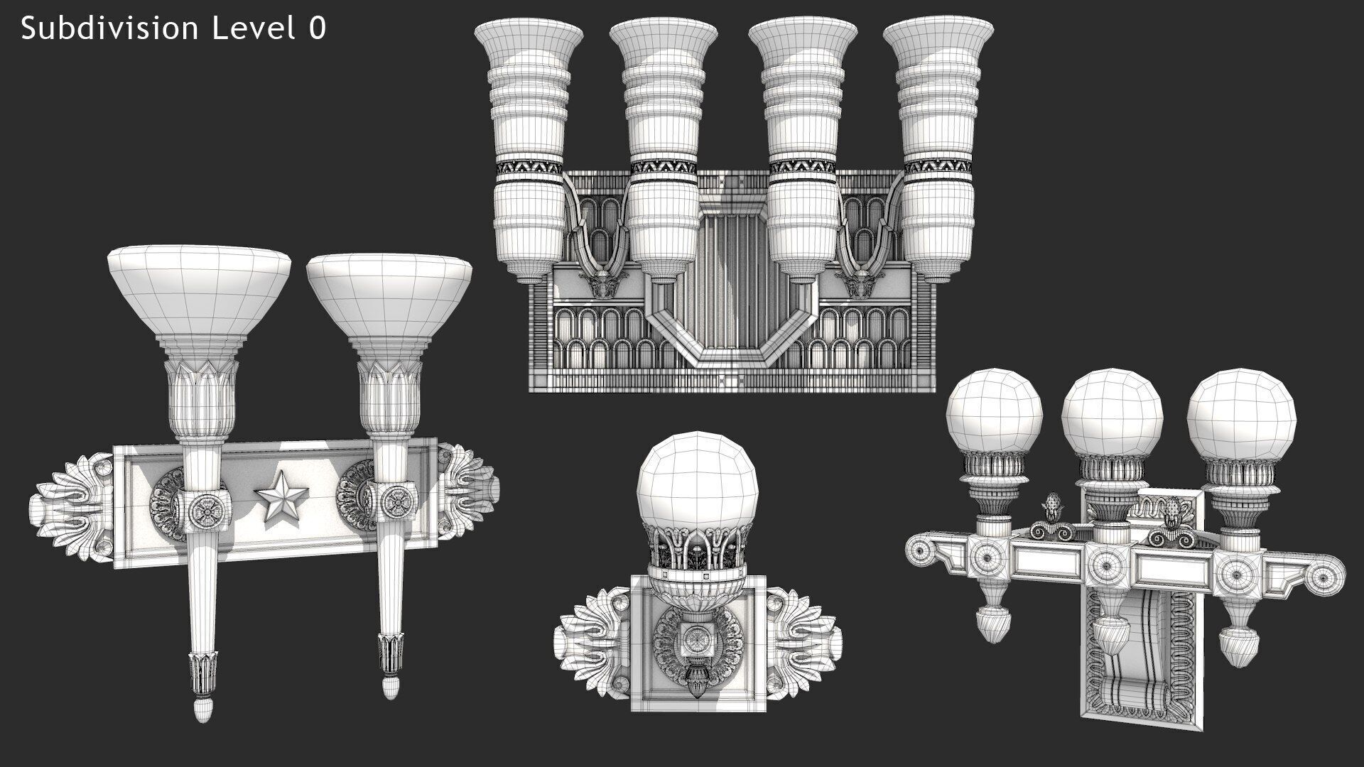 Wall Street Light 3D model_6