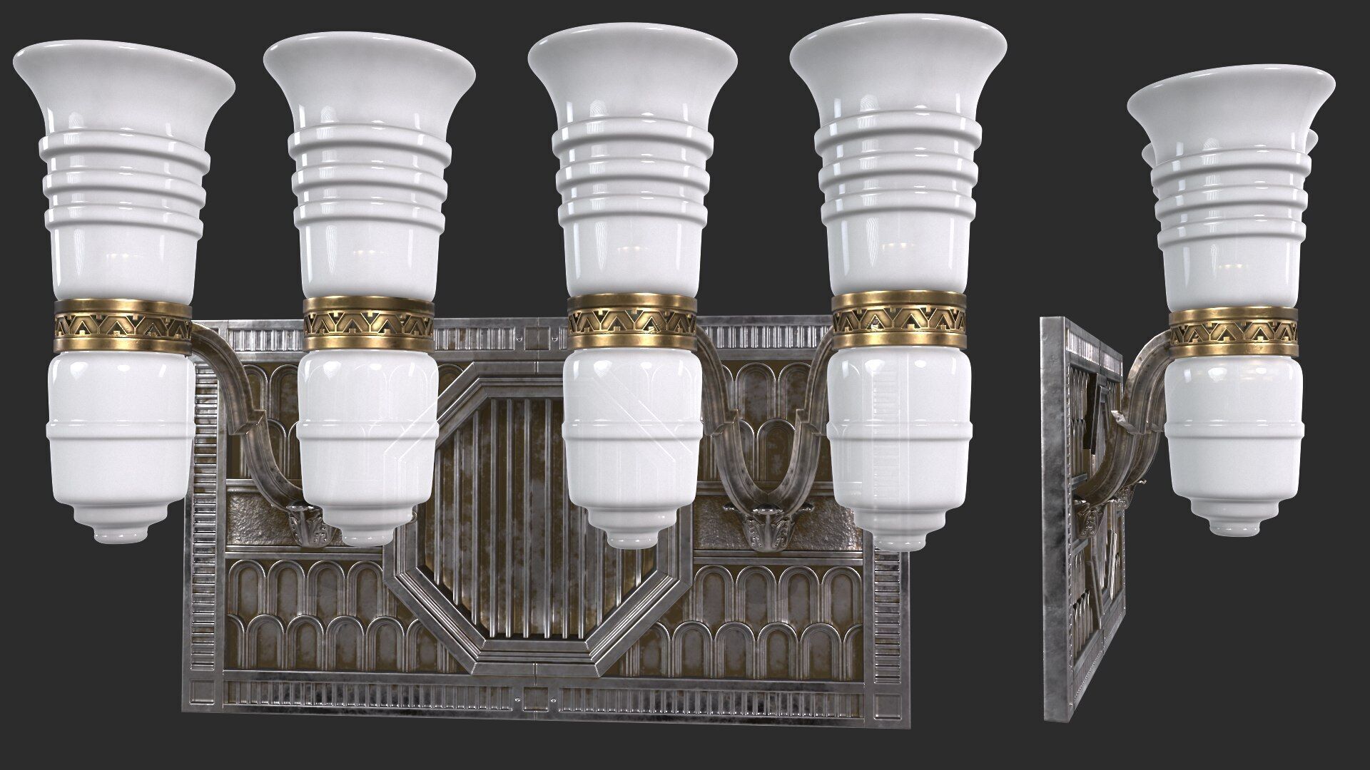Wall Street Light 3D model_5