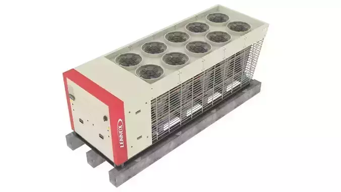 Industrial Chiller Unit  Lennox Neosys 3D Model  HVAC Equipment