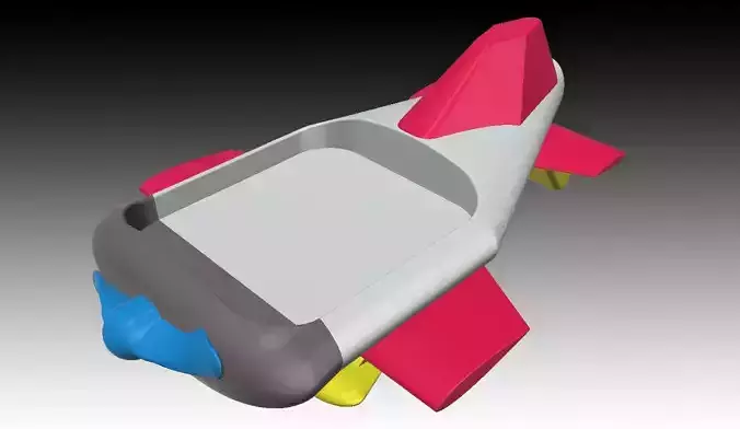 Propeller plane Lunch Plate 3D print model