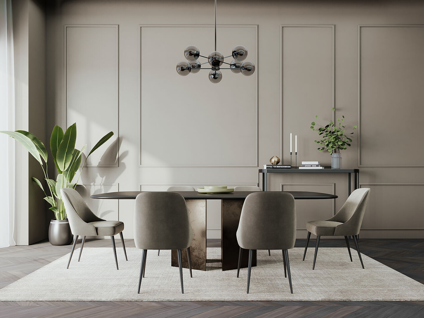 Interior dining room scene 01 3D model_1