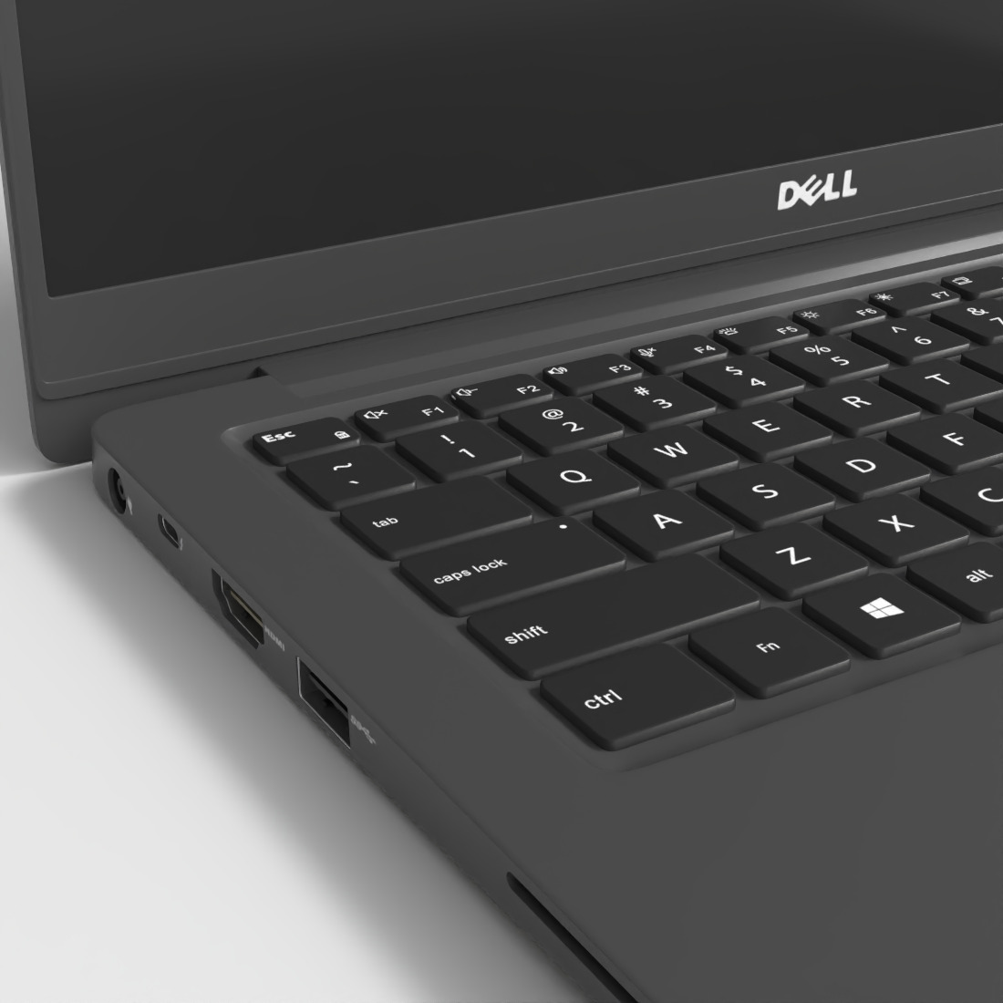 DELL BUSINESS LAPTOP Low-poly 3D model_5