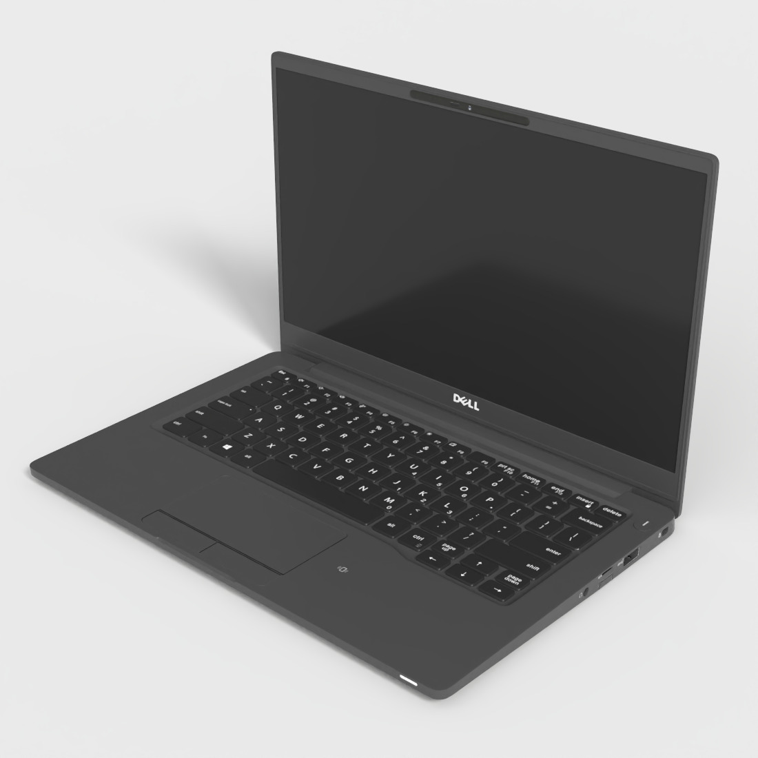 DELL BUSINESS LAPTOP Low-poly 3D model_4