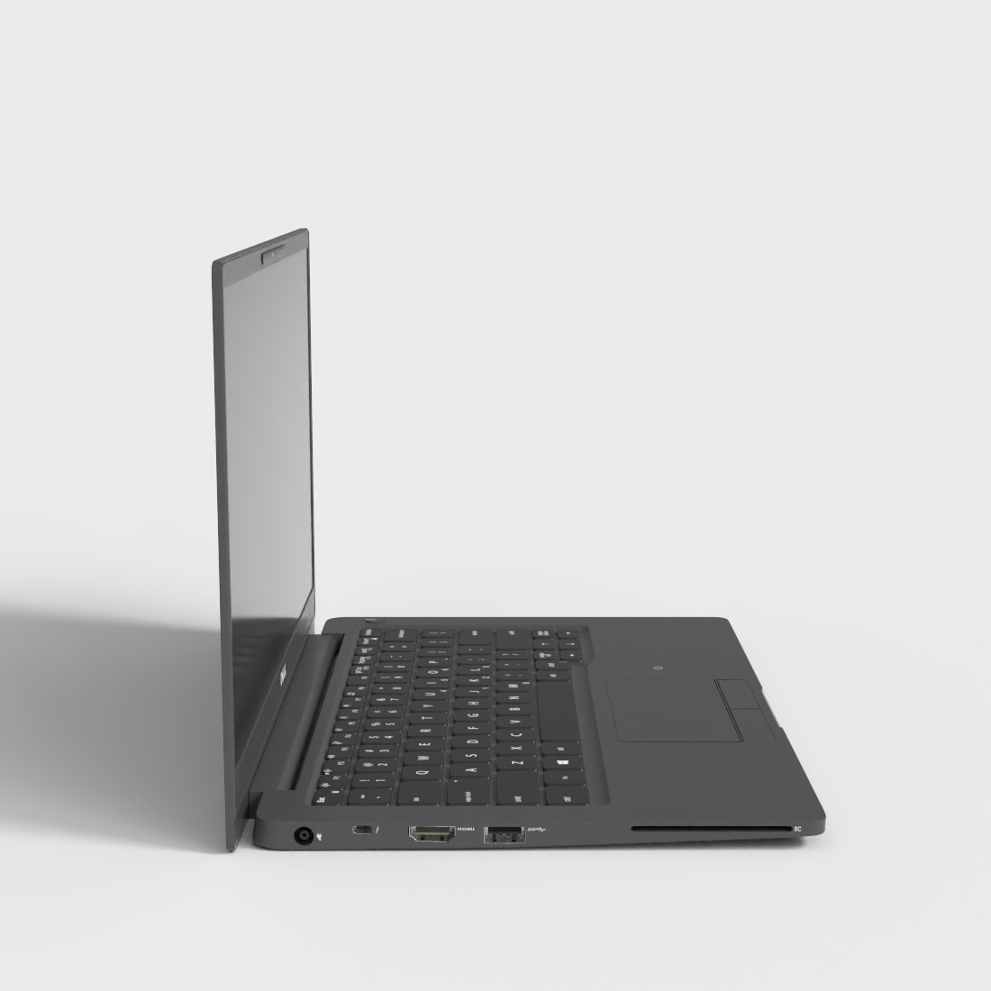 DELL BUSINESS LAPTOP Low-poly 3D model_2