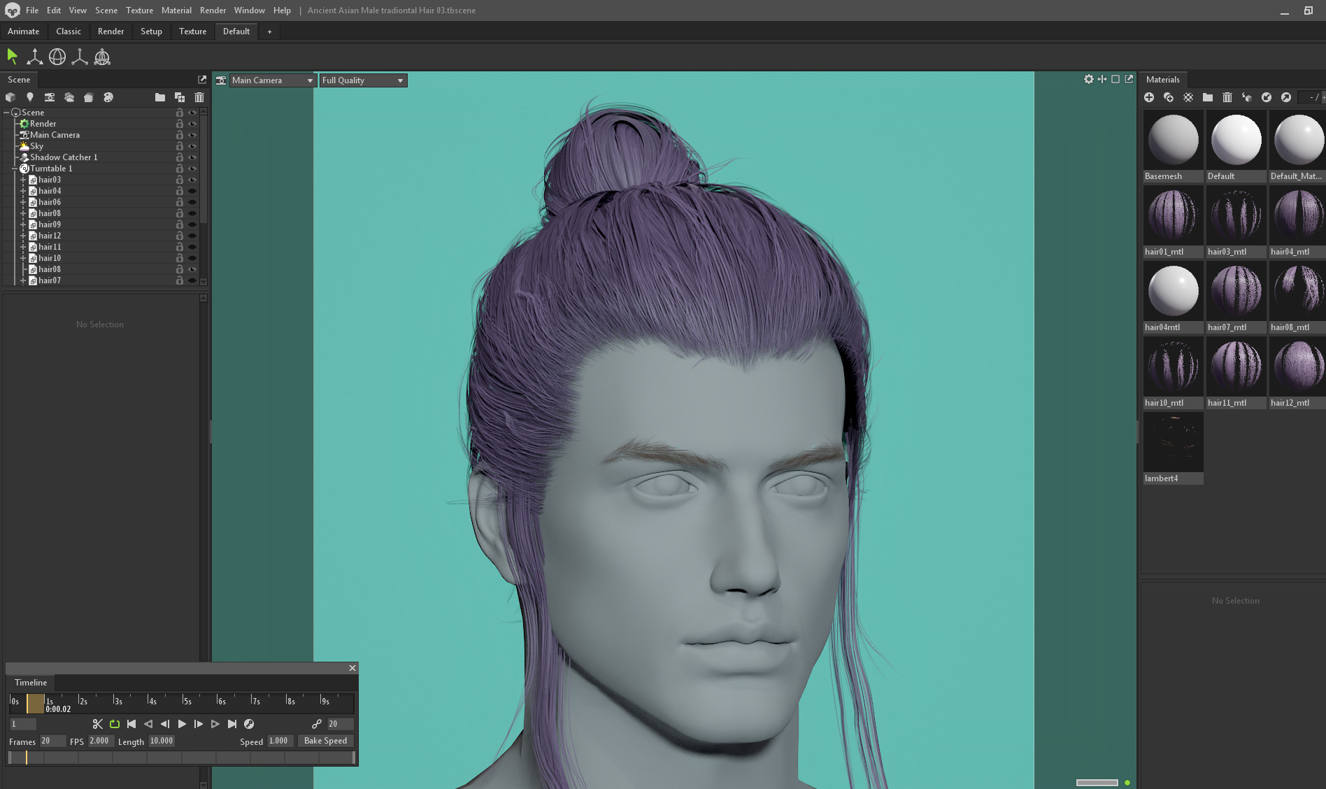 12 Real-time man Hairstyles collection 03 Low-poly 3D model_14