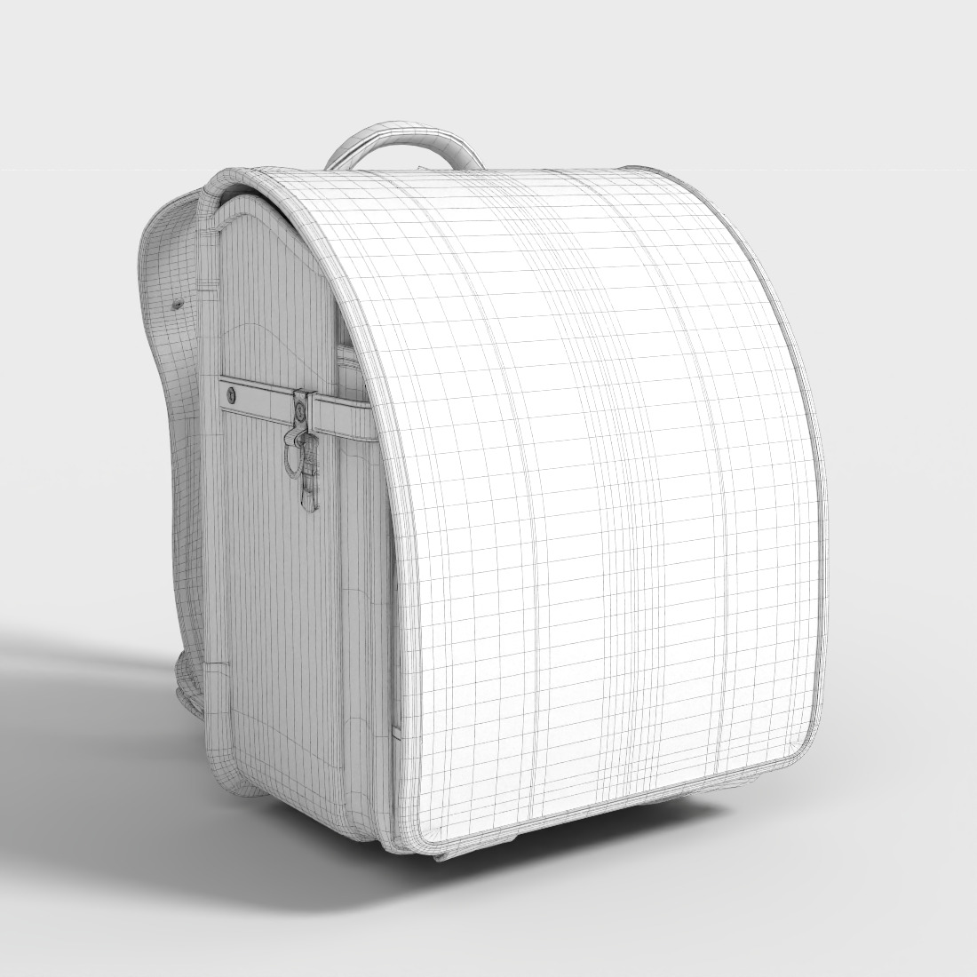 LEATHER BACKPACK Low-poly 3D model_7