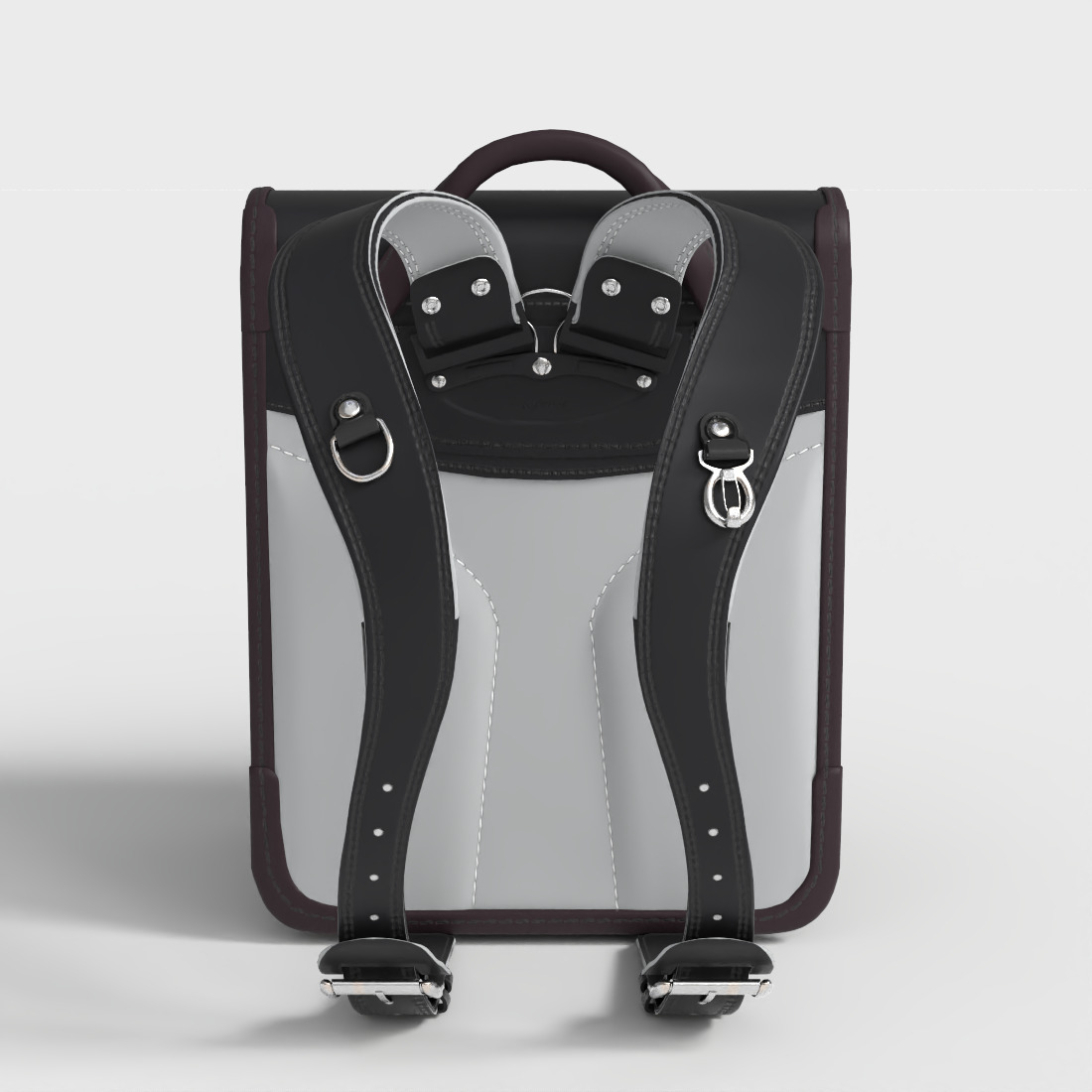 LEATHER BACKPACK Low-poly 3D model_3