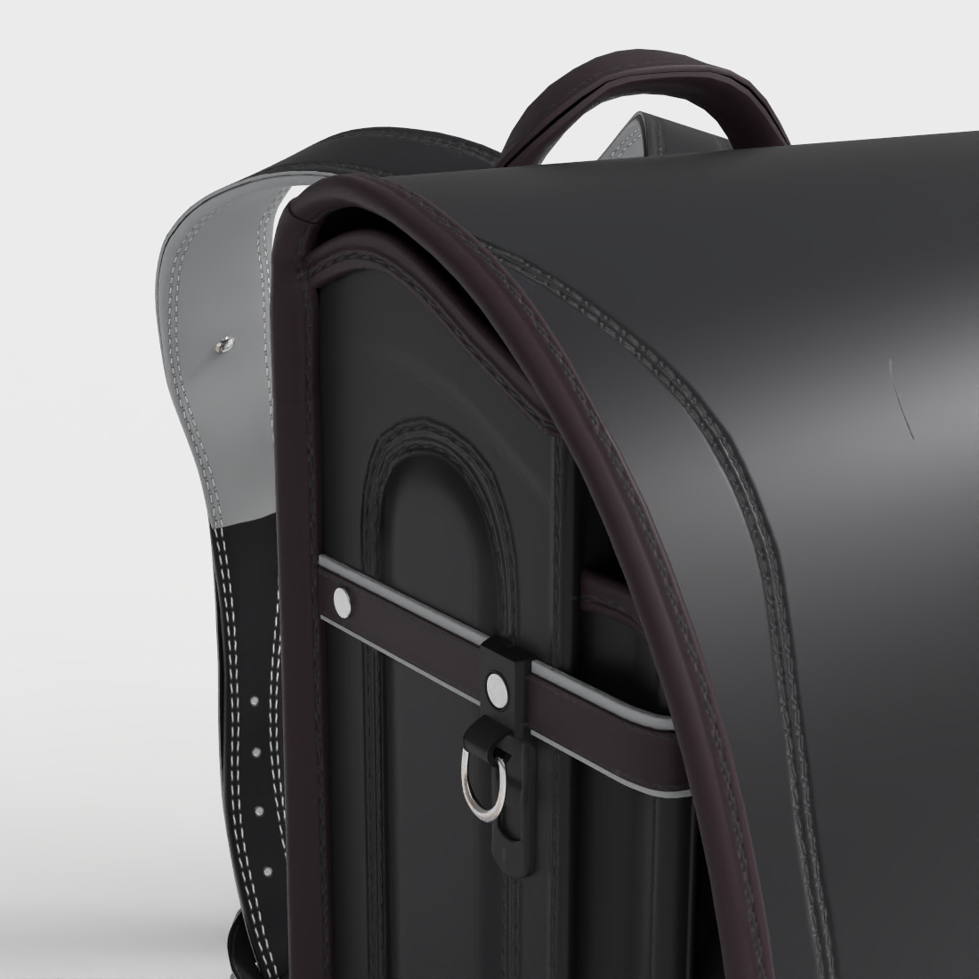 LEATHER BACKPACK Low-poly 3D model_5