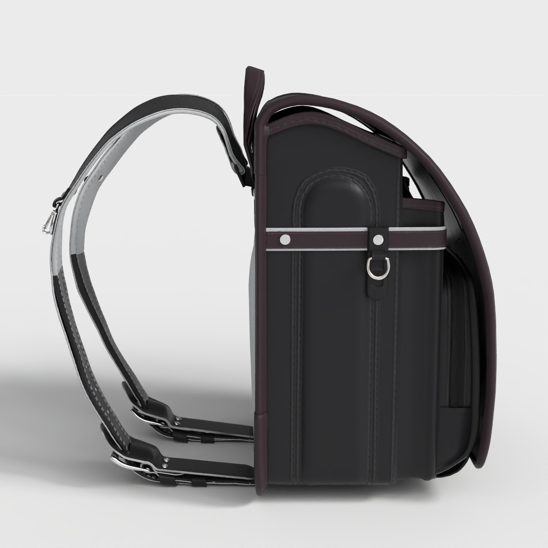 LEATHER BACKPACK Low-poly 3D model_2