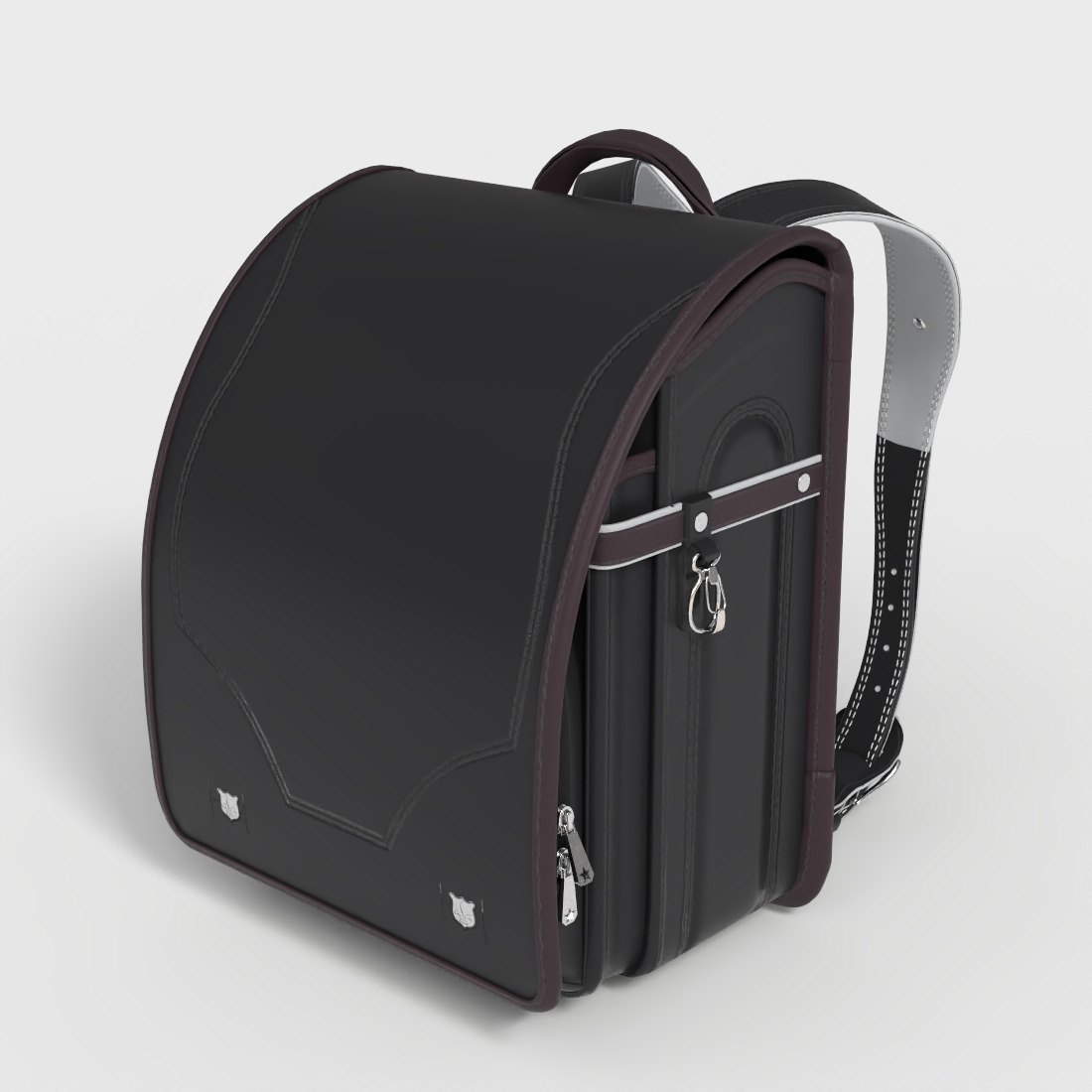 LEATHER BACKPACK Low-poly 3D model_4