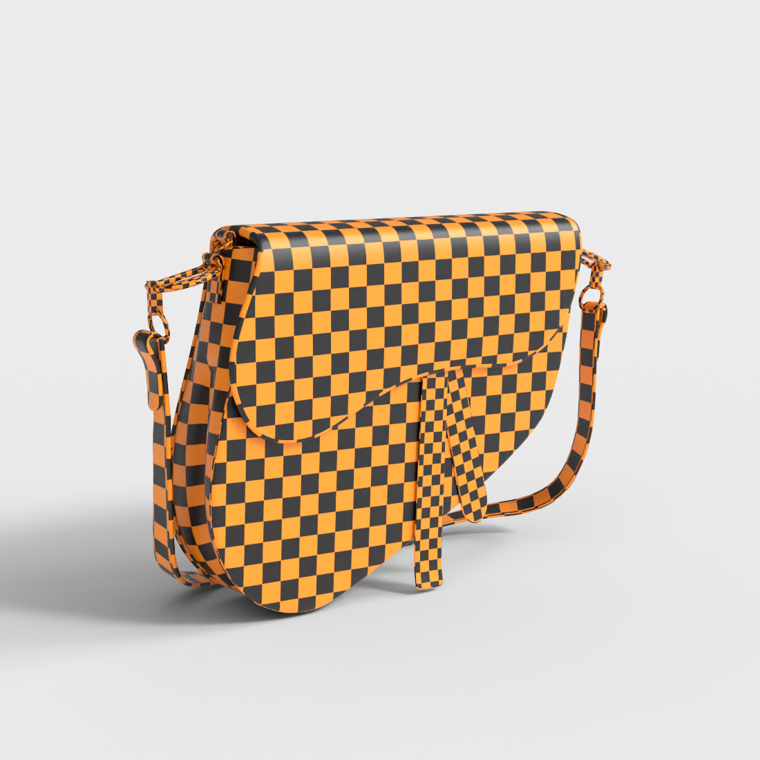 WOMEN SADDLE BAG Low-poly 3D model_6