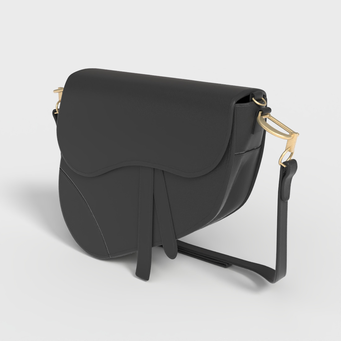 WOMEN SADDLE BAG Low-poly 3D model_4