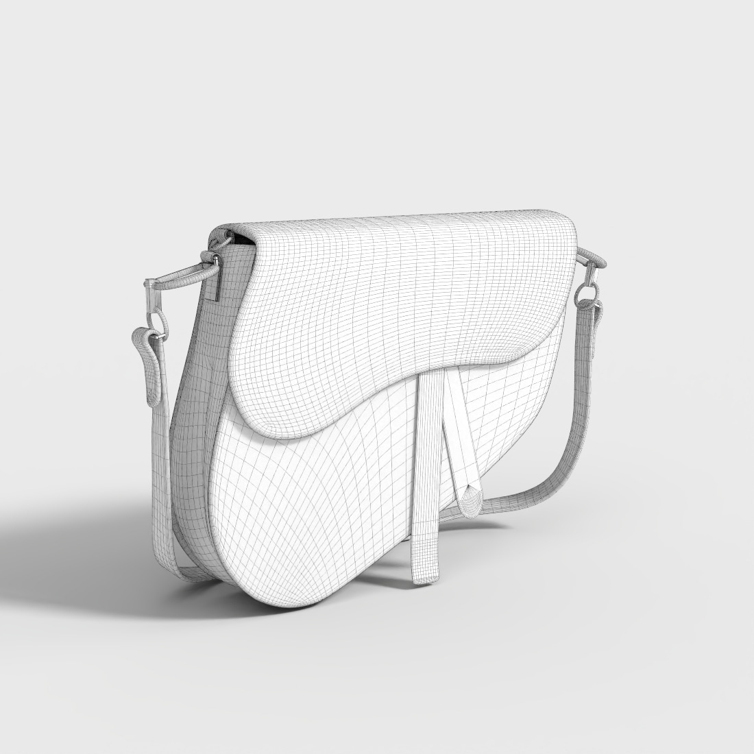 WOMEN SADDLE BAG Low-poly 3D model_7