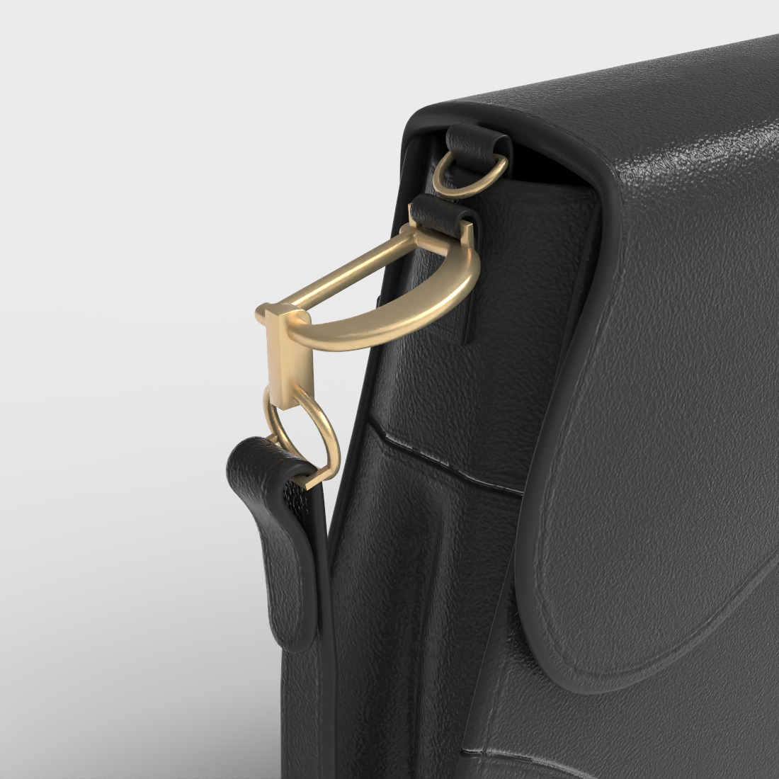 WOMEN SADDLE BAG Low-poly 3D model_5