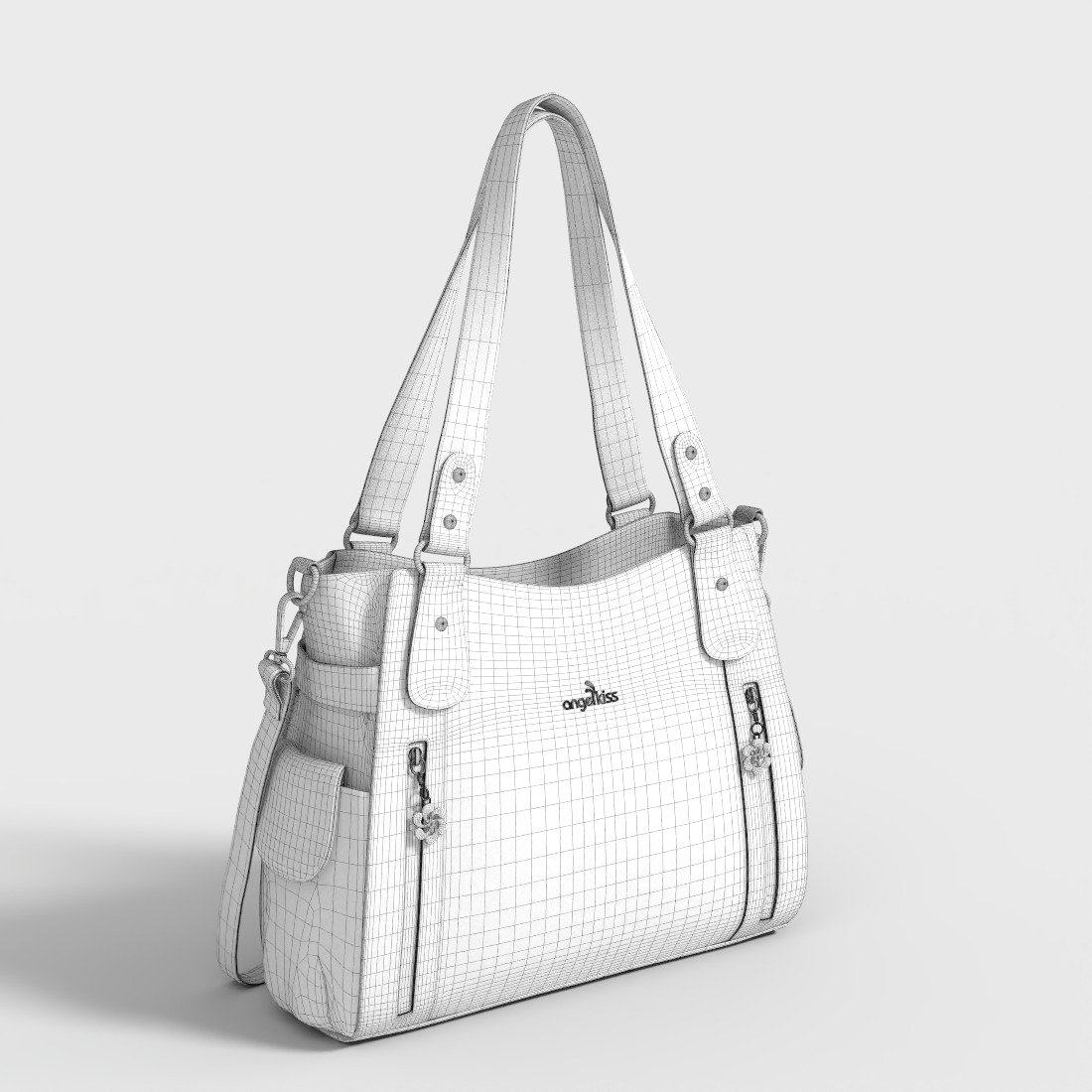 ANGEL KISS HANDBAG Low-poly 3D model_8