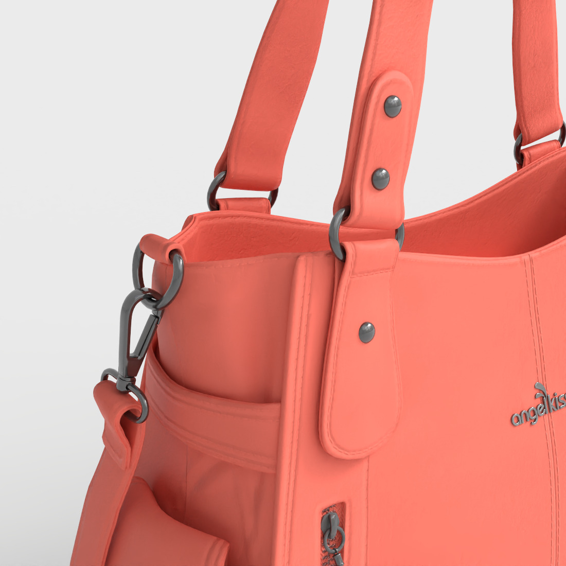 ANGEL KISS HANDBAG Low-poly 3D model_5