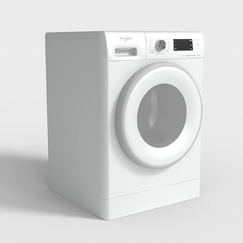 WHIRLPOOL WASHING MACHINE Low-poly 3D model