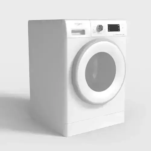 WHIRLPOOL WASHING MACHINE Low-poly 3D model