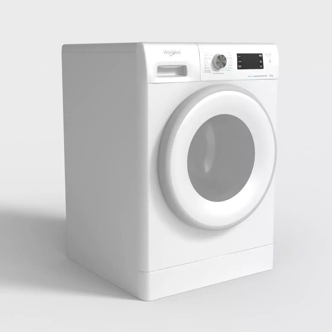 WHIRLPOOL WASHING MACHINE Low-poly 3D model_0