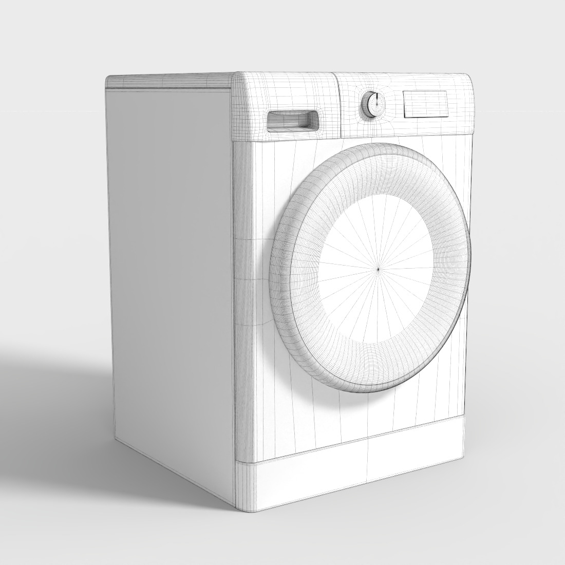 WHIRLPOOL WASHING MACHINE Low-poly 3D model_7