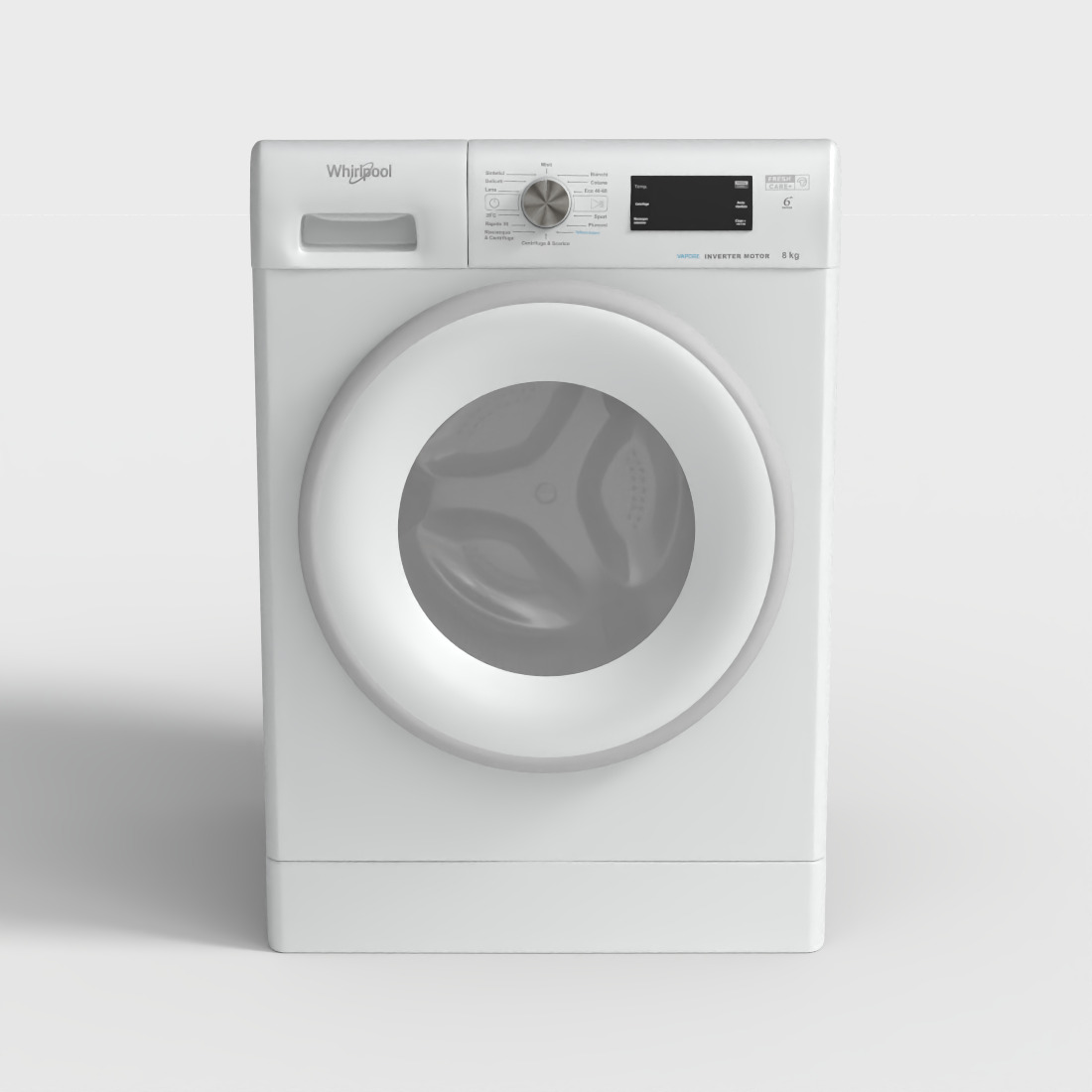WHIRLPOOL WASHING MACHINE Low-poly 3D model_1