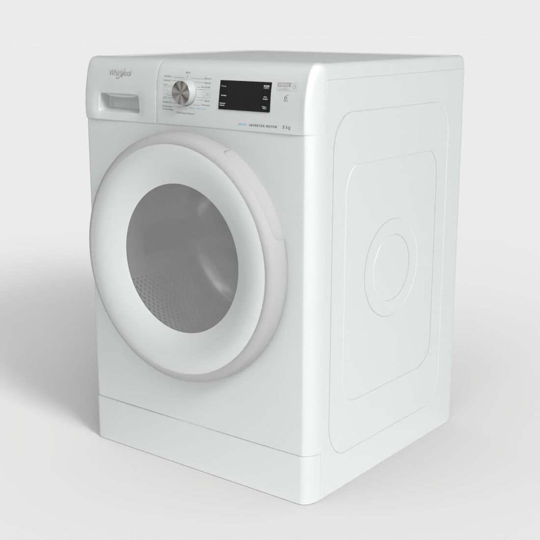 WHIRLPOOL WASHING MACHINE Low-poly 3D model_4