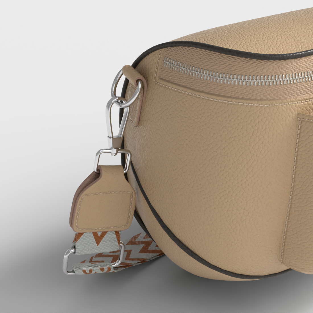 SADDLE BAG Low-poly 3D model_5