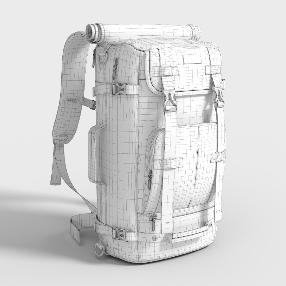 HIKING BACKPACK Low-poly 3D model_8