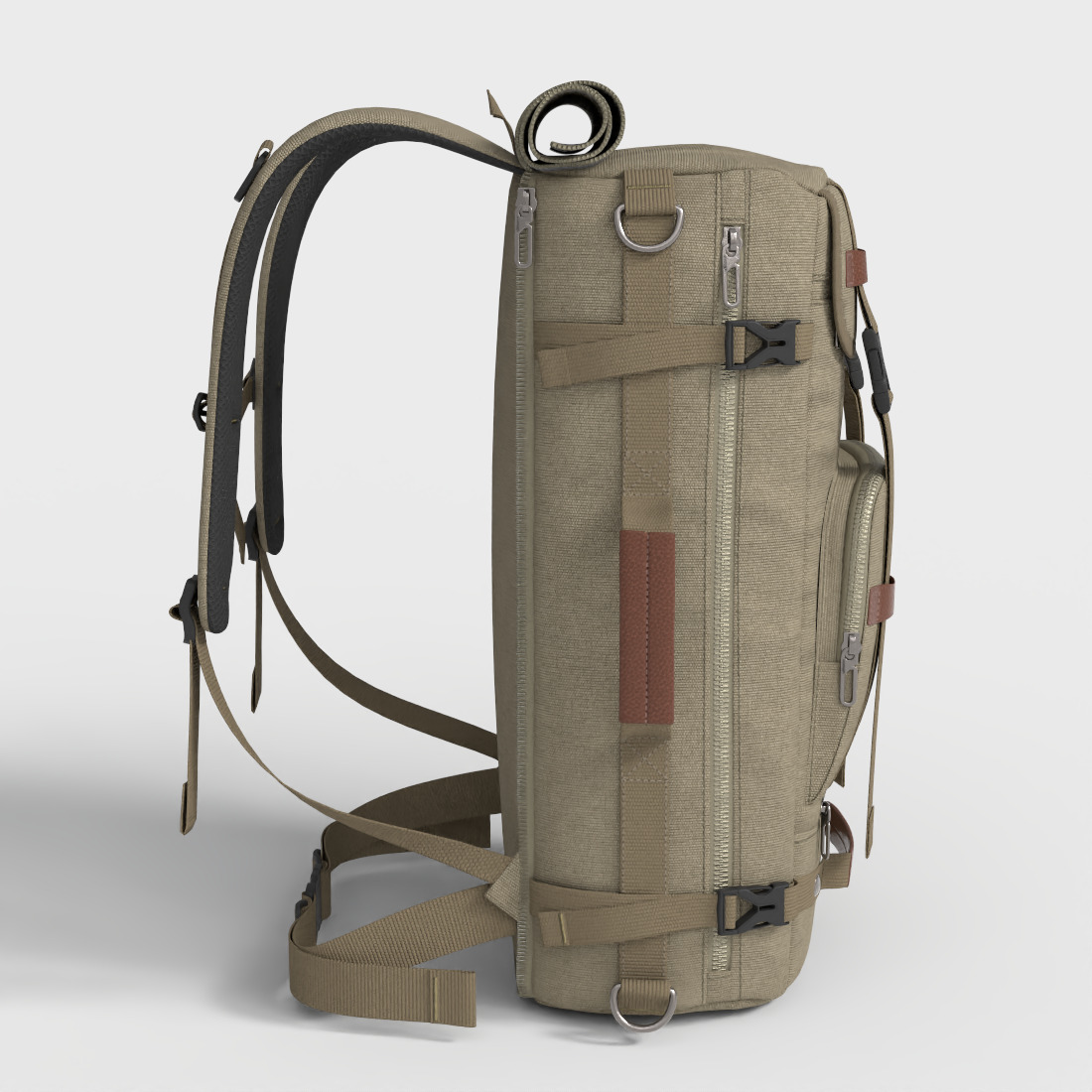 HIKING BACKPACK Low-poly 3D model_2