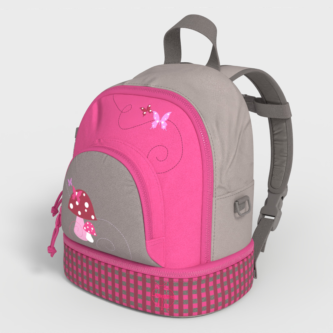 SCHOOL BACKPACK Low-poly 3D model_4