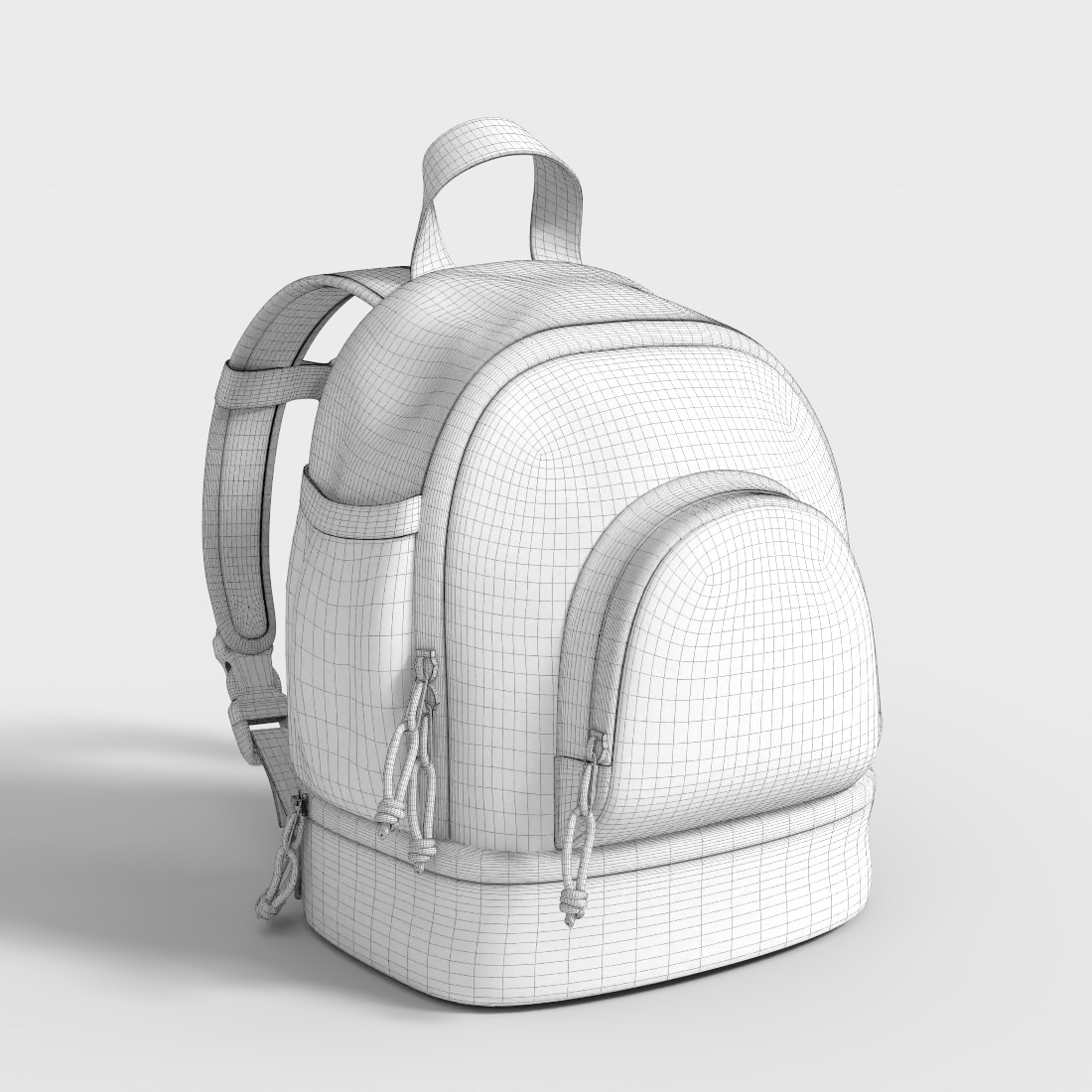 SCHOOL BACKPACK Low-poly 3D model_8