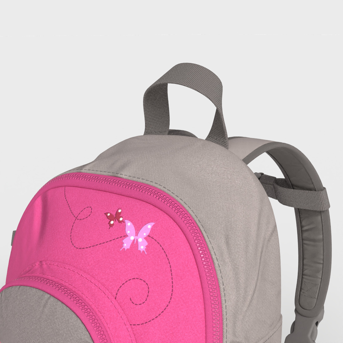 SCHOOL BACKPACK Low-poly 3D model_6