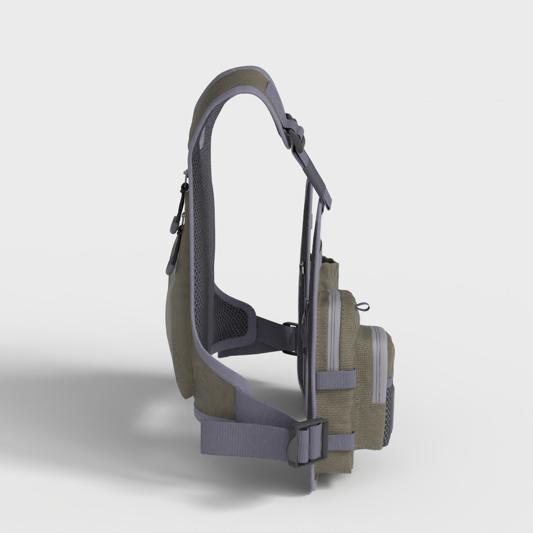 BASSDASH FISHING VEST Low-poly 3D model_2