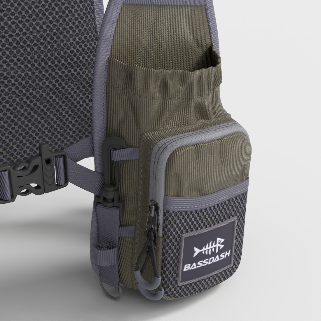 BASSDASH FISHING VEST Low-poly 3D model_6