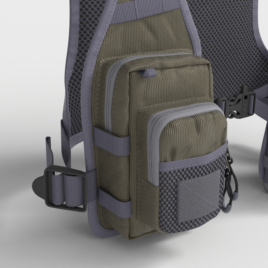 BASSDASH FISHING VEST Low-poly 3D model_5