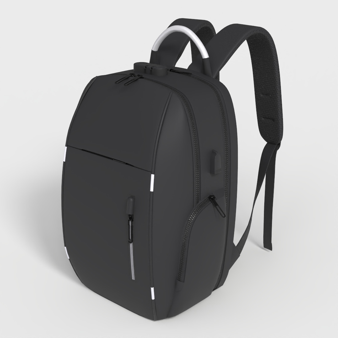 LAPTOP BACKPACK Low-poly 3D model_4