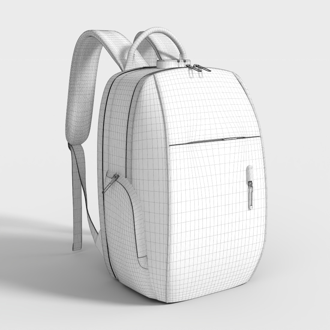 LAPTOP BACKPACK Low-poly 3D model_7