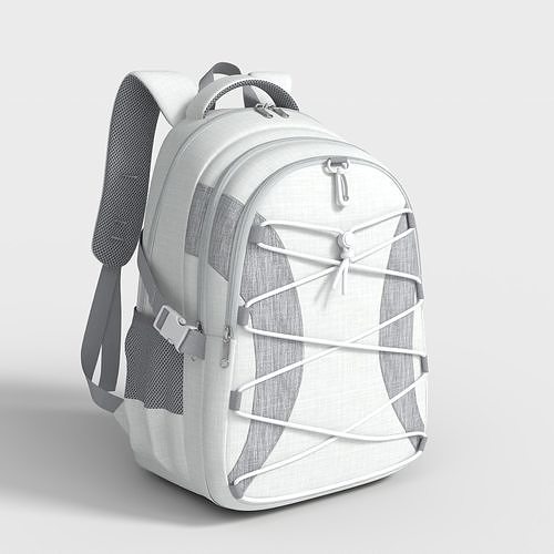 SCHOOL BACKPACK Low-poly 3D model