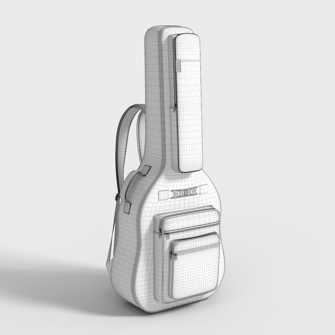 GUITAR PADDED BAG Low-poly 3D model_7