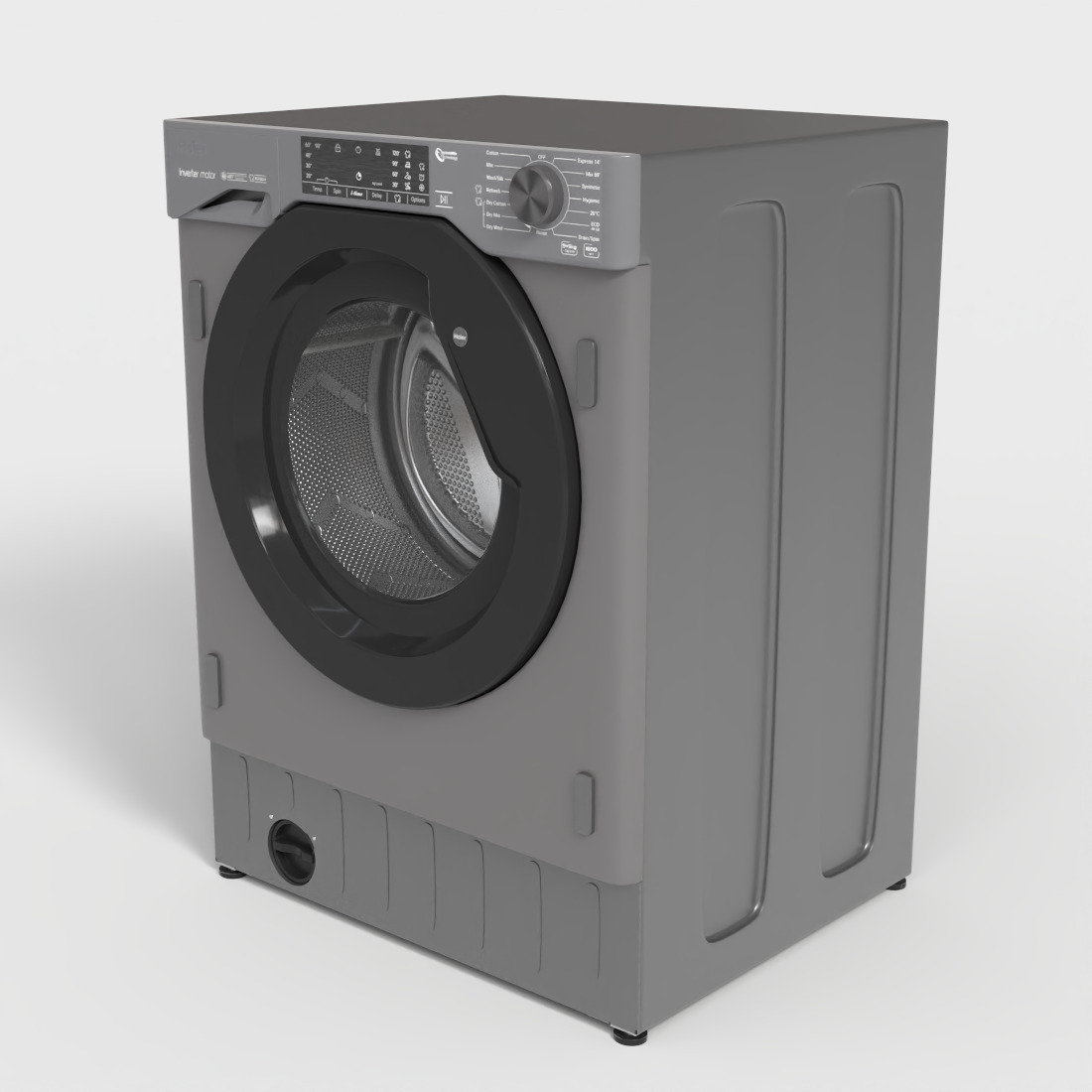 HAIER WASHING MACHINE Low-poly 3D model_4