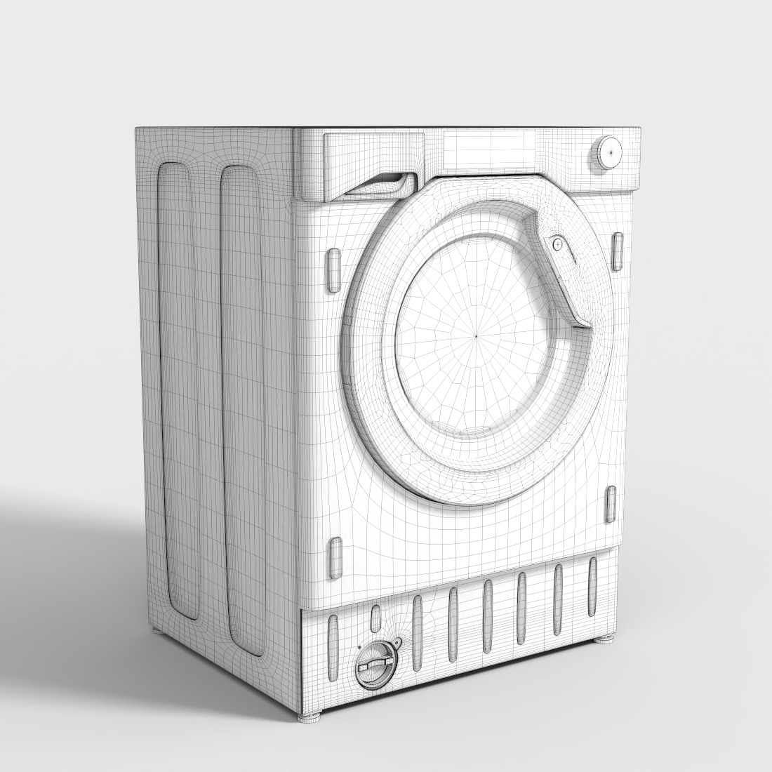 HAIER WASHING MACHINE Low-poly 3D model_8